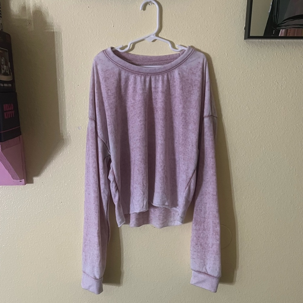 Pink Cropped Long Sleeve